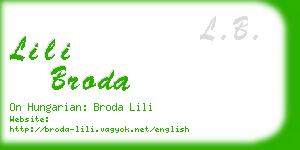 lili broda business card